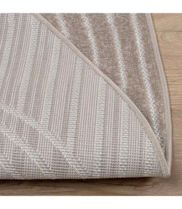 vidaXL Area Rugs Round PALMERAS Beige Ø 160 CM Polyester — Model: Zen sand