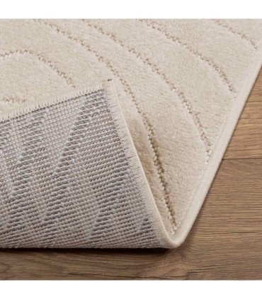vidaXL Area Rugs Square PALMERAS Beige 200 x 200 cm Polyester — Model: Waveform
