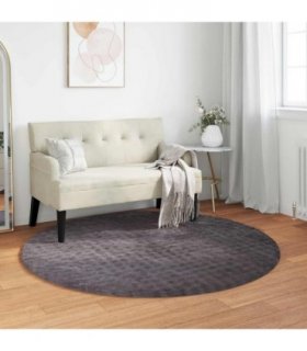 vidaXL Area Rugs Round SIROLO Anthracite Ø 200 CM Polyester