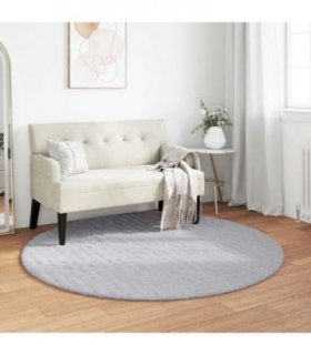 vidaXL Area Rugs Round SIROLO Grey Ø 200 CM Polyester