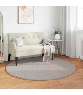 vidaXL Area Rugs Round SIROLO Sand Ø 120 CM Polyester