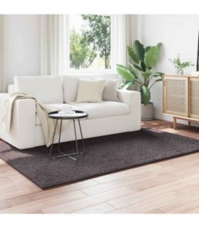 vidaXL Area Rugs Rectangular SIROLO Anthracite 170 x 120 cm Polyester — Size: 120 x 170 cm