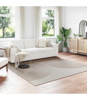 vidaXL Area Rugs Square GALATI Cream 240 x 240 cm Polyester