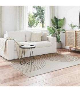 vidaXL Area Rugs Square GALATI Cream 200 x 200 cm Polyester