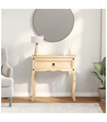 vidaXL Console Table Corona 73x35x73 cm Solid Wood Pine — Colour: brown