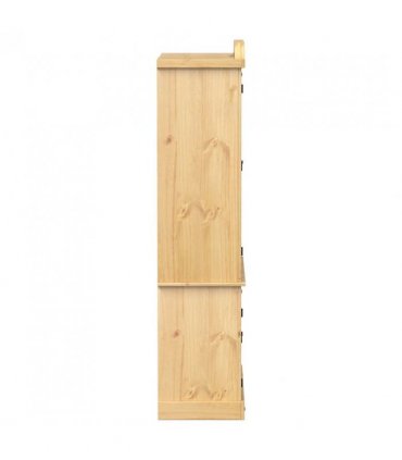 vidaXL Glass Display Cabinet Corona 103.5x42x180 cm Solid Wood Pine — Colour: brown