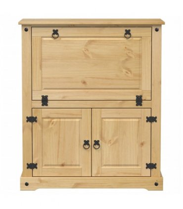 vidaXL Wine Cabinet Corona 97x45x114 cm Solid Wood Pine — Colour: honey wax