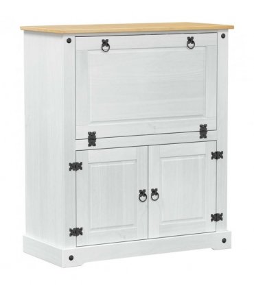vidaXL Wine cabinet White 97 x 45 x 114 cm Solid Pine Wood