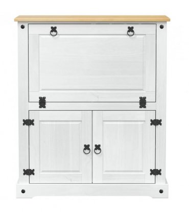 vidaXL Wine cabinet White 97 x 45 x 114 cm Solid Pine Wood