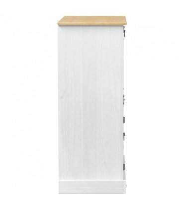 vidaXL Wine cabinet White 97 x 45 x 114 cm Solid Pine Wood