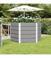 vidaXL Planter Light Grey 129 x 129 x75 cm Steel