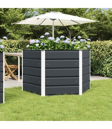 vidaXL Planter Anthracite 129 x 129 x75 cm Steel