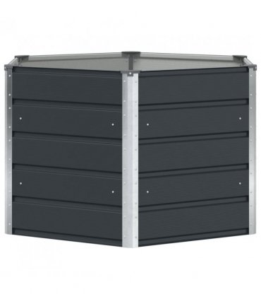 vidaXL Planter Anthracite 129 x 129 x75 cm Steel