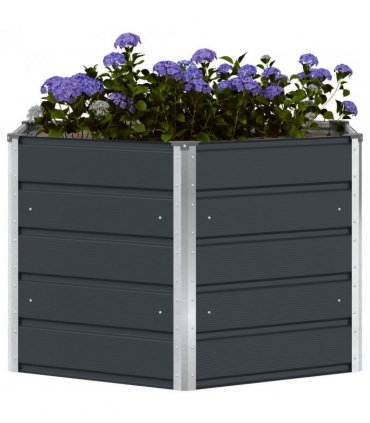 vidaXL Planter Anthracite 129 x 129 x75 cm Steel