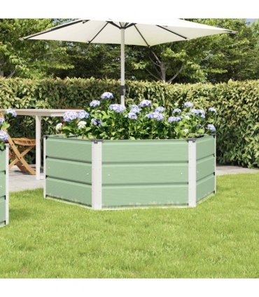 vidaXL Planter Pastel Green 129 x 129 x 45 cm Steel