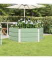 vidaXL Planter Pastel Green 129 x 129 x 45 cm Steel