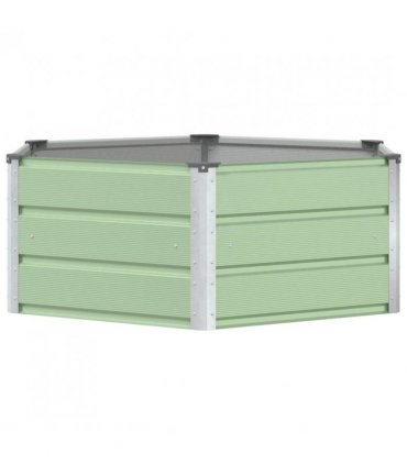 vidaXL Planter Pastel Green 129 x 129 x 45 cm Steel