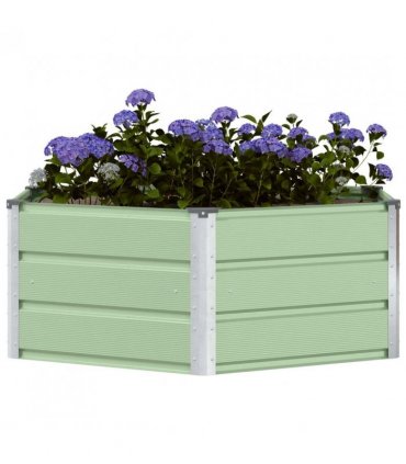vidaXL Planter Pastel Green 129 x 129 x 45 cm Steel