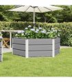 vidaXL Planter Light Grey 129 x 129 x 45 cm Steel
