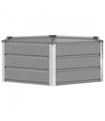 vidaXL Planter Light Grey 129 x 129 x 45 cm Steel