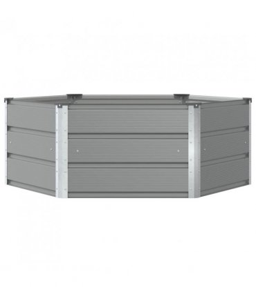 vidaXL Planter Light Grey 129 x 129 x 45 cm Steel