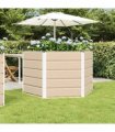 vidaXL Planter Ivory 129 x 129 x75 cm Steel