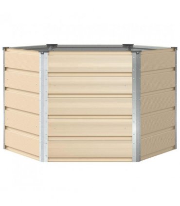 vidaXL Planter Ivory 129 x 129 x75 cm Steel