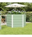 vidaXL Planter Pastel Green 129 x 129 x75 cm Steel