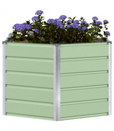 vidaXL Planter Pastel Green 129 x 129 x75 cm Steel