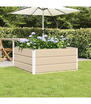 vidaXL Planter Ivory 100 x 100 x 45 cm Steel