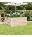 vidaXL Planter Ivory 100 x 100 x 45 cm Steel