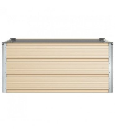 vidaXL Planter Ivory 100 x 100 x 45 cm Steel