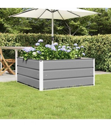 vidaXL Planter Light Grey 100 x 100 x 45 cm Steel