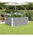 vidaXL Planter Light Grey 100 x 100 x 45 cm Steel