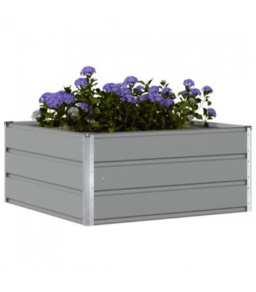 vidaXL Planter Light Grey 100 x 100 x 45 cm Steel