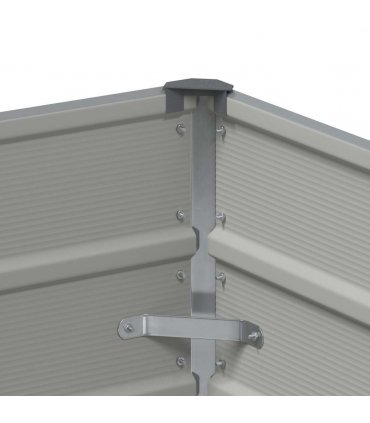 vidaXL Planter Light Grey 100 x 100 x 45 cm Steel
