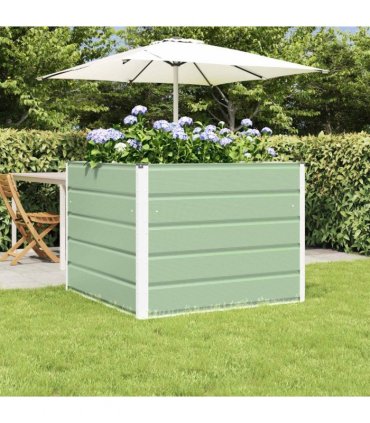 vidaXL Planter Pastel Green 100 x 100 x 75 cm Steel