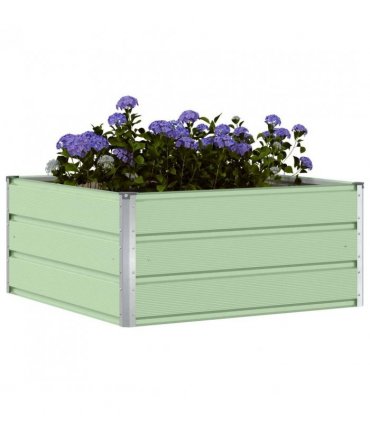 vidaXL Planter Pastel Green 100 x 100 x 45 cm Steel