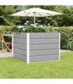 vidaXL Planter Light Grey 100 x 100 x 75 cm Steel