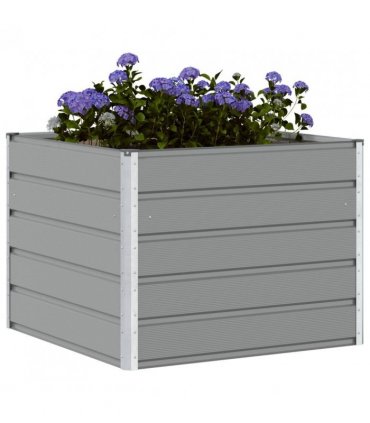 vidaXL Planter Light Grey 100 x 100 x 75 cm Steel