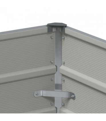 vidaXL Planter Light Grey 100 x 100 x 75 cm Steel