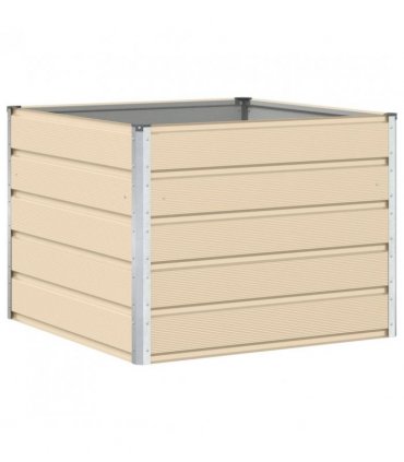 vidaXL Planter Ivory 100 x 100 x 75 cm Steel