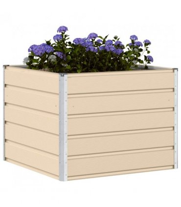 vidaXL Planter Ivory 100 x 100 x 75 cm Steel