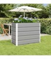 vidaXL Planter Light Grey 100 x 50 x 77 cm Galvanised Steel