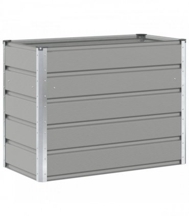 vidaXL Planter Light Grey 100 x 50 x 77 cm Galvanised Steel