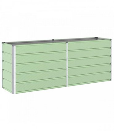 vidaXL Planter Pastel Green 195 x 50 x 77 cm Galvanised Steel