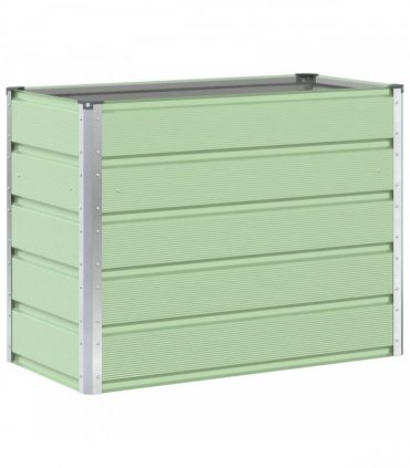 vidaXL Planter Pastel Green 100 x 50 x 77 cm Galvanised Steel