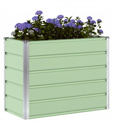 vidaXL Planter Pastel Green 100 x 50 x 77 cm Galvanised Steel