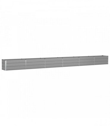 vidaXL Planter Light Grey 580 x 50 x 45 cm Galvanised Steel