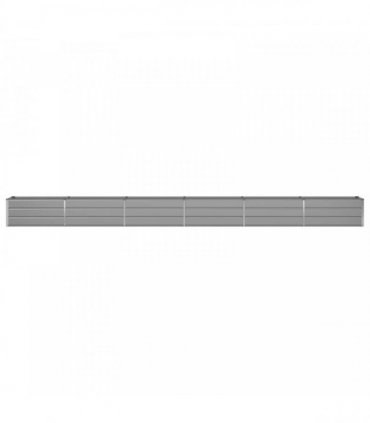 vidaXL Planter Light Grey 580 x 50 x 45 cm Galvanised Steel